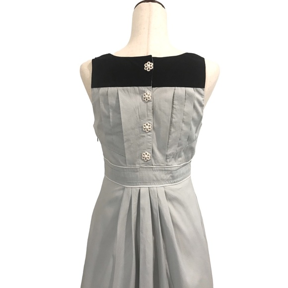 Floreat by Anthropologie Light Blue Dress Pockets Flower Buttons - Picture 5 of 12